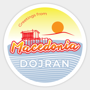 Greetings from Macedonia, Dojran Lake Sticker